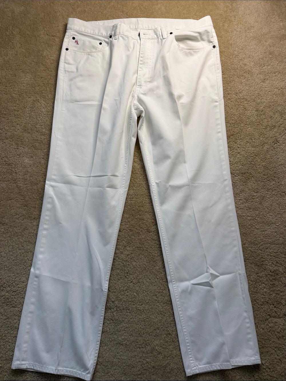 Polo by Ralph Lauren Men's White Straight Jeans